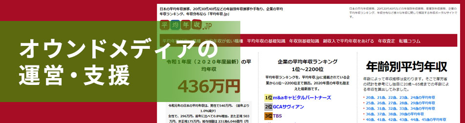 平均年収.jpの運営補助コンサルティング業務
